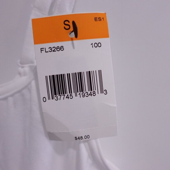 NEW Maidenform Women's Firm Control Fat Free Long Length Tank Size S White 3266 - Picture 4 of 4
